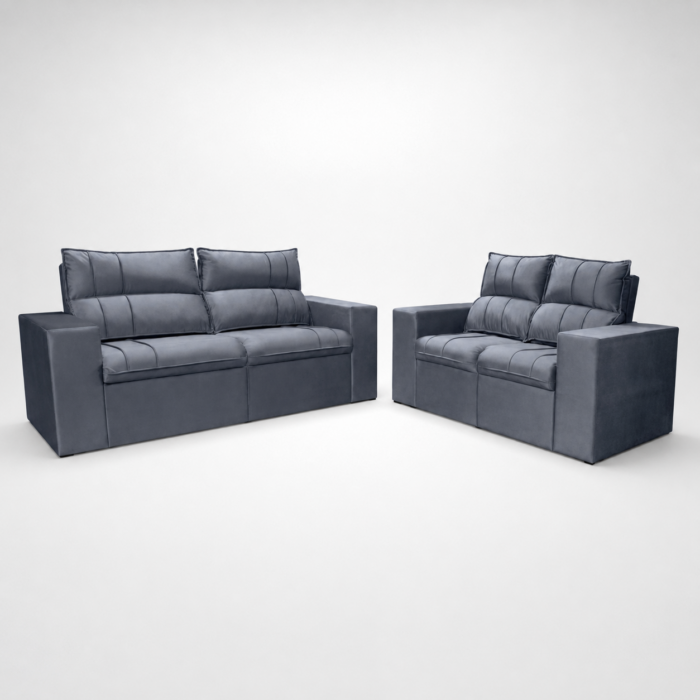 Juego Sofa 3+2 cuerpos Los Angeles - Gris 5018 - Imagen 2