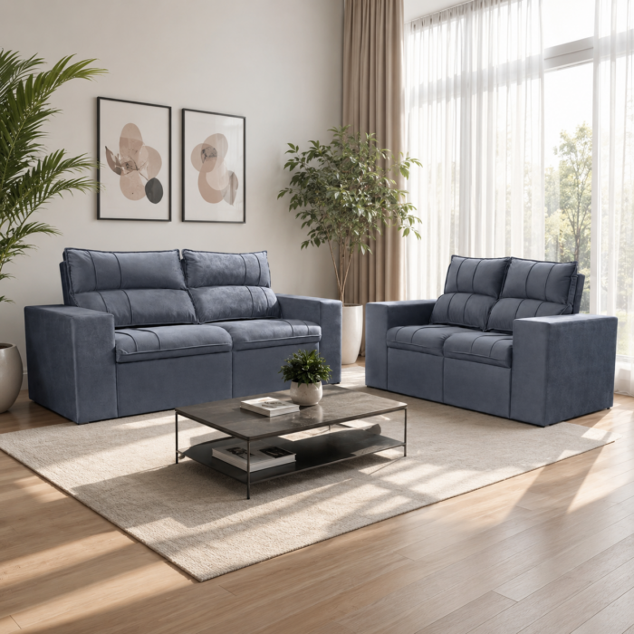 Juego Sofa 3+2 cuerpos Los Angeles - Gris 5018 - Imagen 1