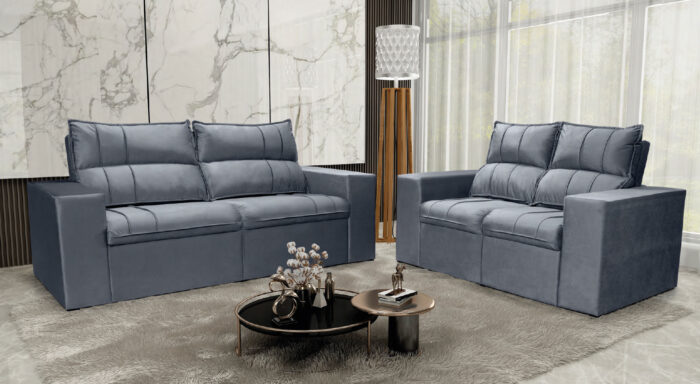 Juego Sofa 3+2 cuerpos Los Angeles - Gris 5018 - Imagen 1