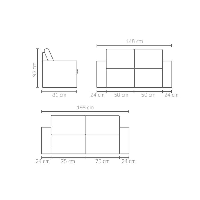 Juego Sofa 3+2 Cuerpos Zanon - Imagen 2