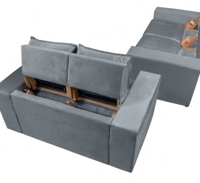 Sofa Los Angeles 2 cuerpos - Gris 5018 - Imagen 3