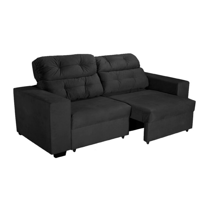 Negro-6056 Sofá Trento 3 Cuerpos - Imagen 1