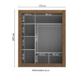 Ropero 3 puertas Roma Itauba 9003 - Imagen 3