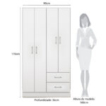 Ropero 4 puertas Panamá Blanco (RP4020) - Imagen 3