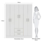 Ropero 6 puertas Jamaica Blanco (RP6020) - Imagen 2