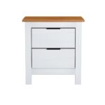 Mesa de Luz 2 cajones Boston Blanca (1490) - Imagen 3