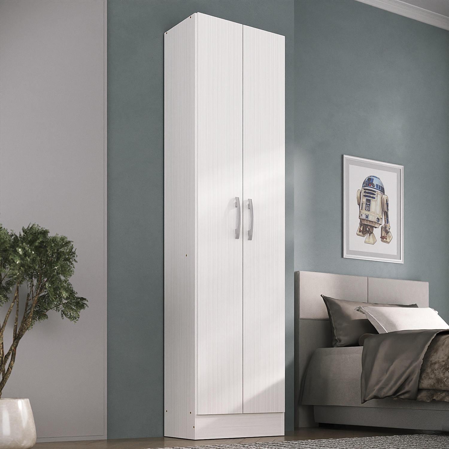 2480.0001 zoom Zapatera dos puertas Blanca (2480.0001) - Imagen 1