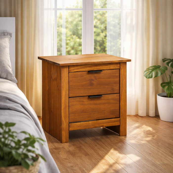 Mesa de Luz 2 cajones Boston  (1490) - Imagen 1