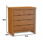 C&oacute;moda 5 cajones Boston (1491) - Imagen 4