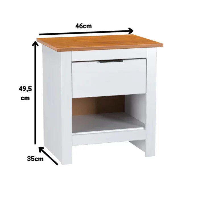 Mesa de Luz en Madera Boston Blanca (1489) - Imagen 3