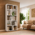 Biblioteca 4 estantes Cubos Blanca (Cod.151)