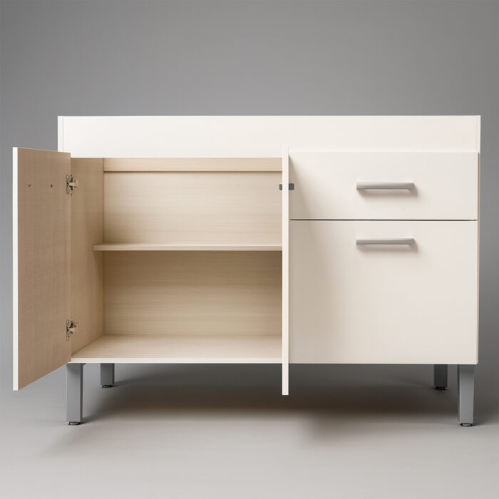 Bajo Mesada 3 Puertas y 1 Cajón Blanco (Cod.313) - Imagen 3