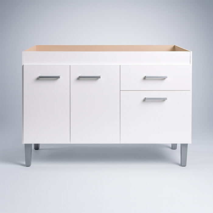 Bajo Mesada 3 Puertas y 1 Cajón Blanco (Cod.313) - Imagen 2