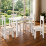 Juego de Comedor Delta 4 Sillas Blanco