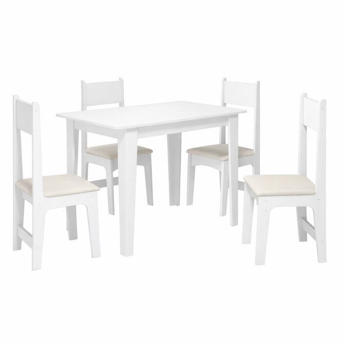 Juego de Comedor Delta 4 Sillas Blanco - Imagen 2