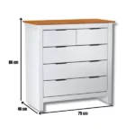 C&oacute;moda 5 cajones Boston (1491BR) - Imagen 4