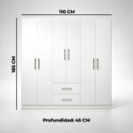 Ropero 6 puertas 2 cajones (cod. 1127) - Imagen 3