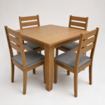 Juego de Comedor Miami Black 4 Sillas - Imagen 2
