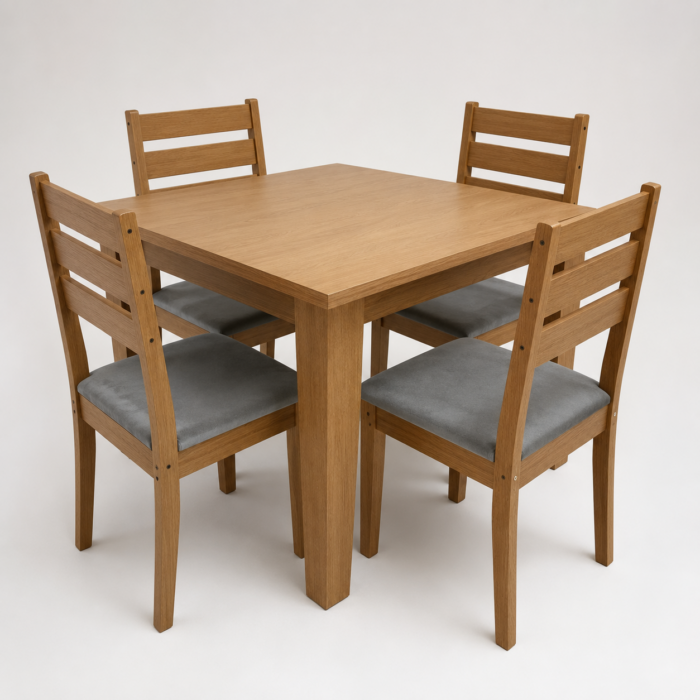 Juego de Comedor Miami Black 4 Sillas - Imagen 2
