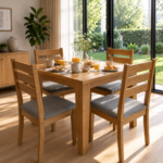 Juego de Comedor Miami Black 4 Sillas