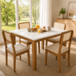 Juego de Comedor Santiago 4 Sillas Rectangular